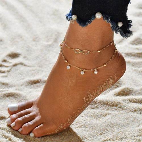 Bohemia Beads Ankle Bracelet for Women Leg Chain Round Tasse