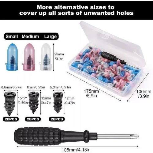 85x Tire Repair Screws Puncture Set Vacuum Car Tyre Repair