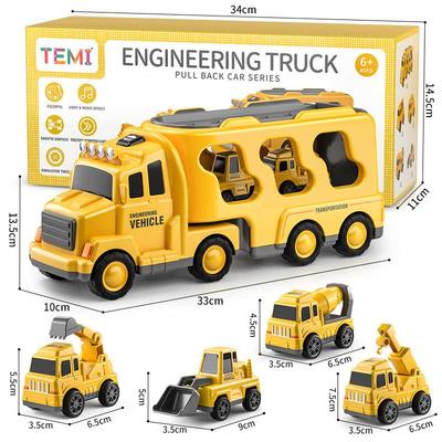 TEMI Diecast Carrier Truck Toys Cars Engineering Vehicles