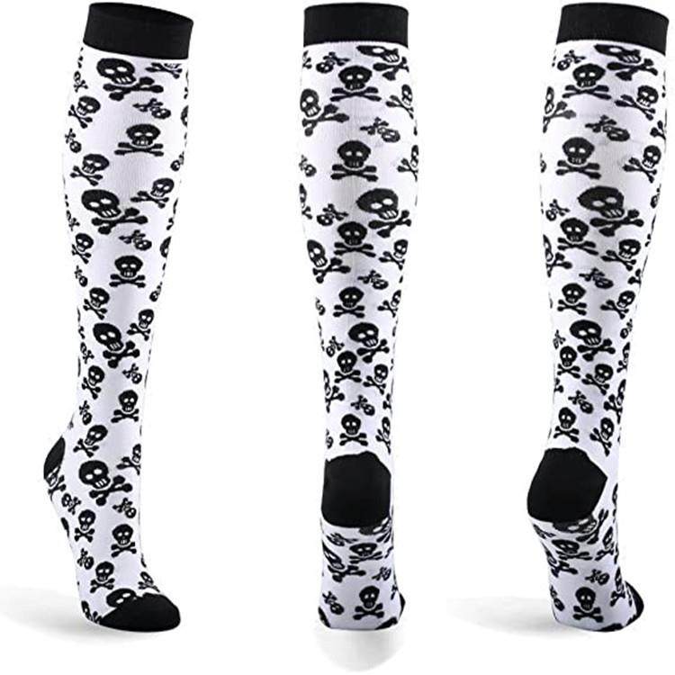 Halloween skull compression socks Stretch socks sports socks