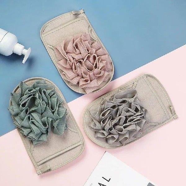 1Pc Reusable Bath Glove Household Double-Sided Bath