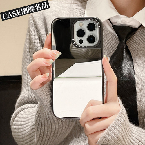 CA补妆镜面适用iPhone18Promax17Pro苹果16Pro15Promax14Plus13/12手机壳潮牌防摔套个性女款简约磁吸轻奢Air