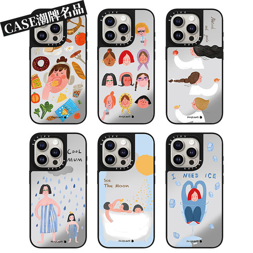 CA快乐女孩适用iPhone17Pro苹果16Promax手机壳13镜面14高级感15防摔16Pro个性17Promax女款Plus磁吸12轻奢11
