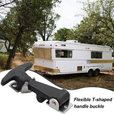 Rubber Hood Catch With Bracket 2pcs Elastic Stainless Steel