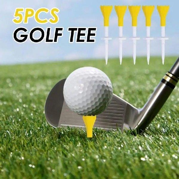 Golf Tees 5pcs Adjustable Golf Ball Pegs Portable Golf