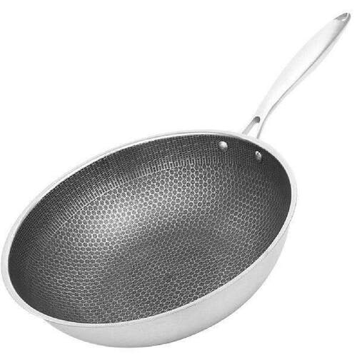 Stainless Steel Wok Everyday Pan Cooking Pans Nonstick