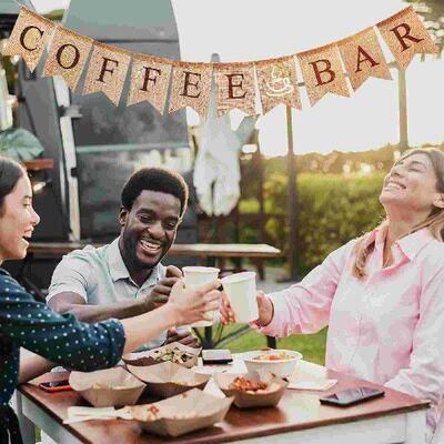 Banner for Party Personalized Banners Swallowtail Coffee