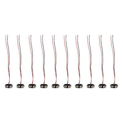 W Cable Battery Button 15 Cm 20pcs 9V Battery Clip Black