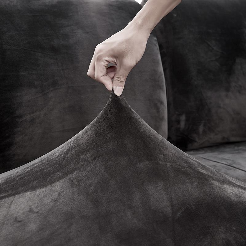 Thick Velvet Sofa Cover Solid Color Sofa Cushion Cover Elast