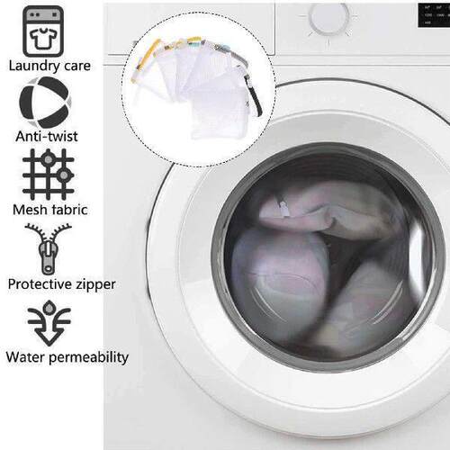 6 Pcs Laundry Bag Set Washing Machine Mesh ganizer Foldable
