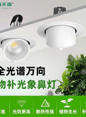 植物射灯 雨林缸生长灯花卉家用室内全光谱仿太阳光照led补光灯