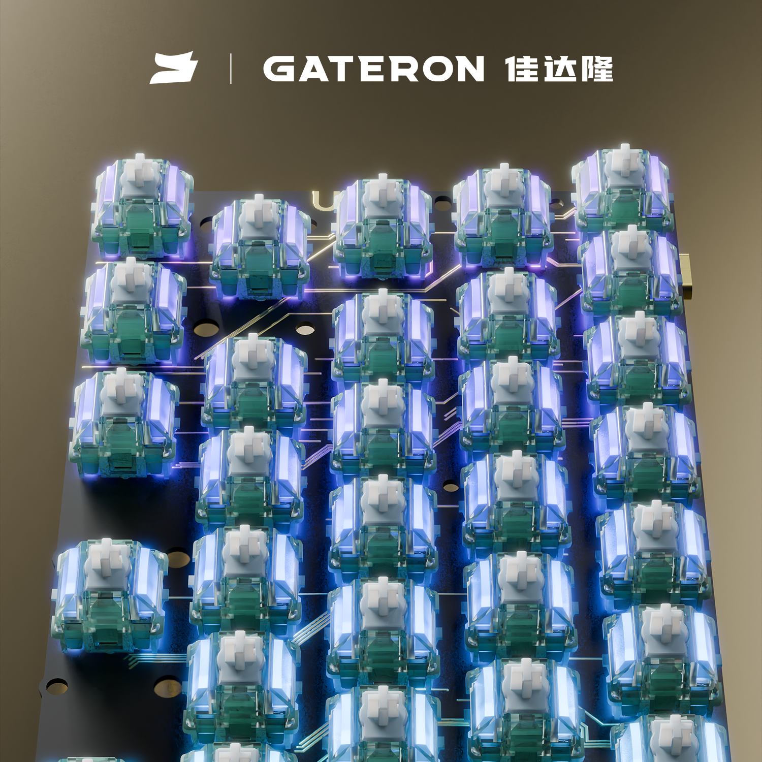 GATERON佳达隆gt60ultra 双灯位磁轴pcb板键盘内胆套装键盘组件