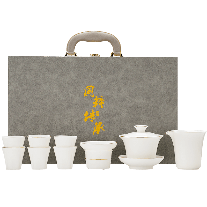 一方茗器功夫茶具羊脂玉瓷伴手礼