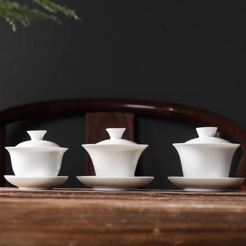一方茗器三才盖碗薄胎LOGO定制