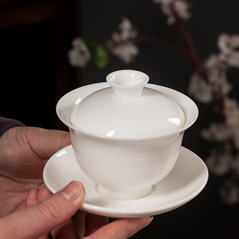 一方茗器三才盖碗高档定制logo