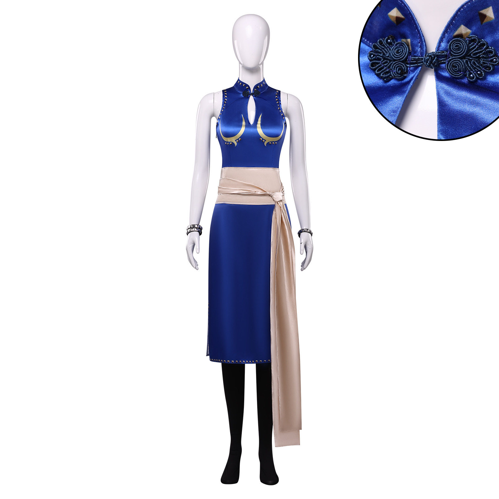 街头霸王cos服春丽真人版缎面套装cosplay万圣节动漫表演服装