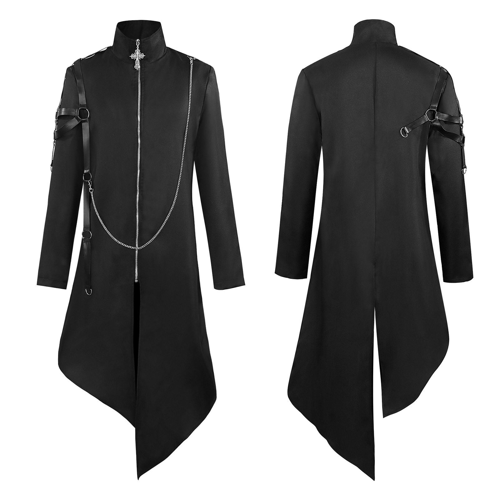 万圣节中世纪文艺复兴朋克外套表演服复古哥特式长款礼服哈利波特