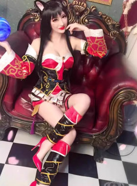新款现货LOL英雄联盟九尾妖狐阿狸cosplay服装尾巴道具新CG版cos