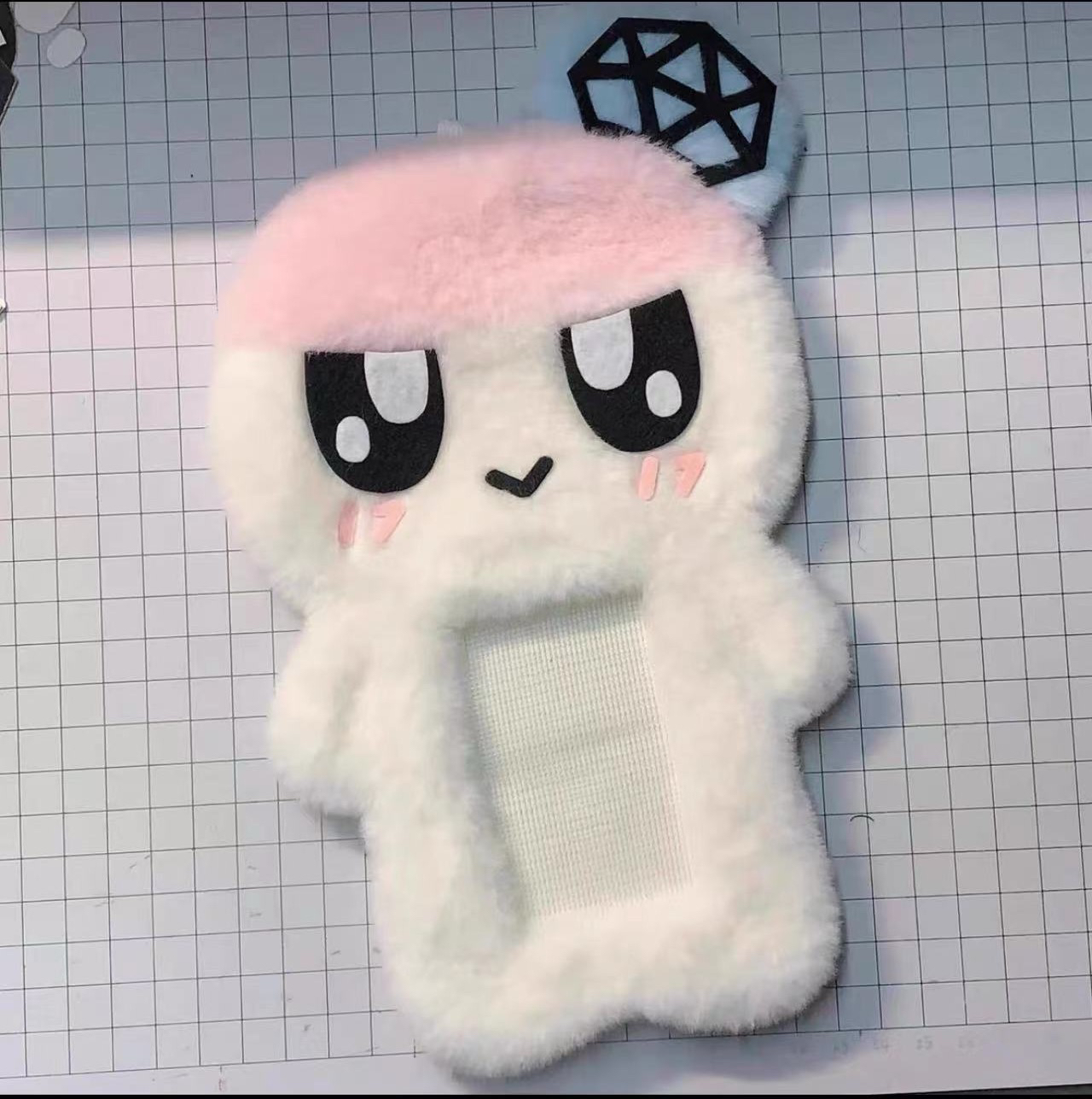 seventeen可爱毛绒卡套miniteen蹦蹦明星周边书包挂件小卡保护套