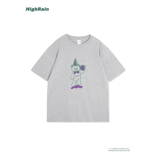HighRain灰色短袖T恤夏季新款潮