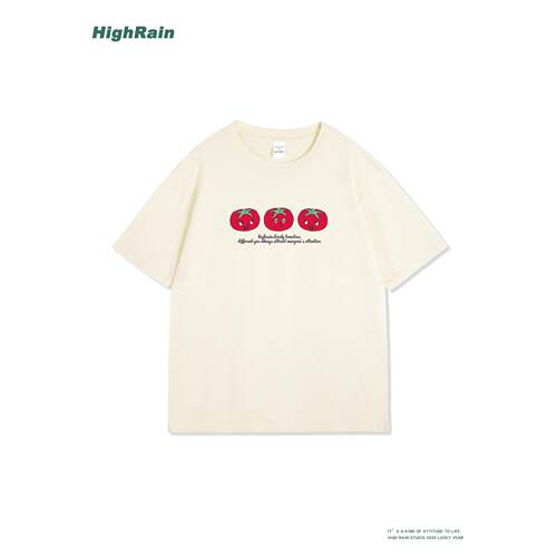 HighRain夏季新款短袖T恤女ins潮