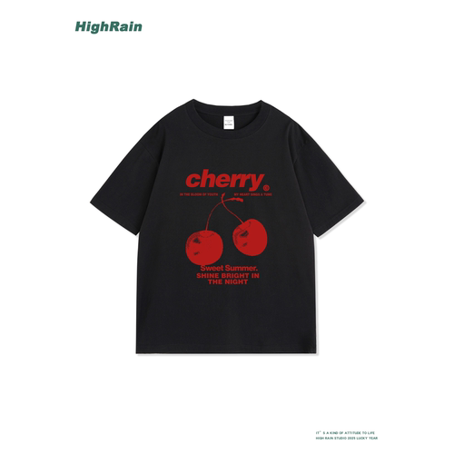 美式圆领字母印花短袖T恤女夏季