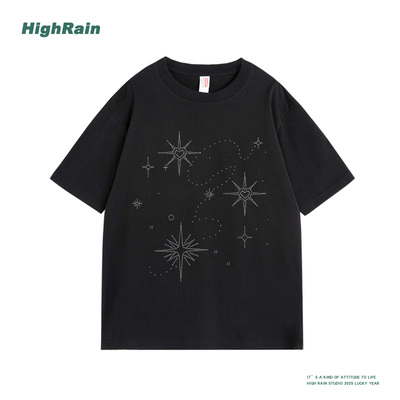 韩系趣味星星印花短袖T恤女夏季