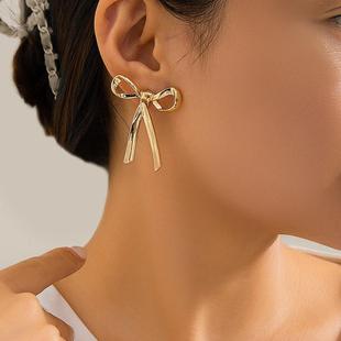 shaped minimalist earrings French earrings项链 knotted Bow