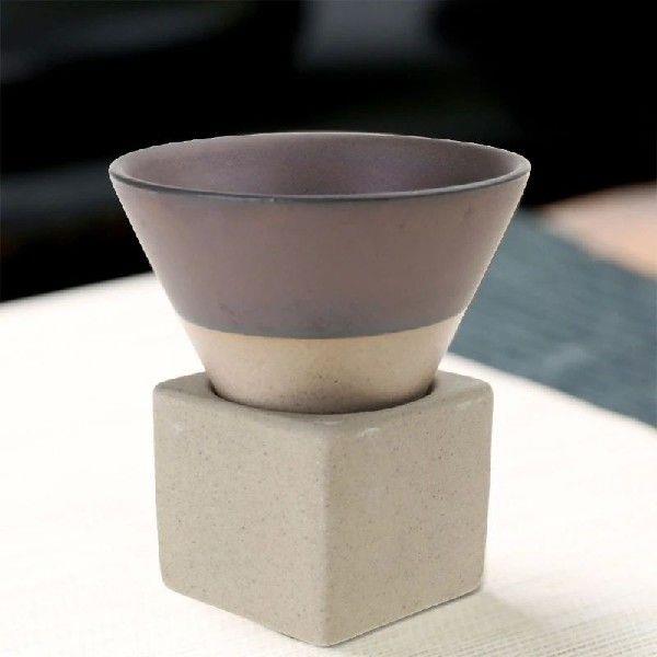 Ceramic Coffee Mugs with Base Rough Pottery Espresso-Cup