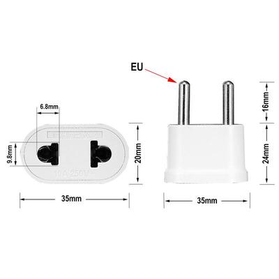 EU Plug Adapter Socket US To EU Plug Power Adaptor Converter