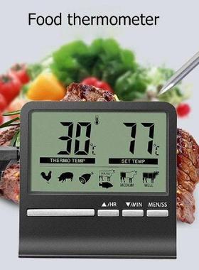 Digital Barbecue Meat Thermometer Oven Food Timer Probe