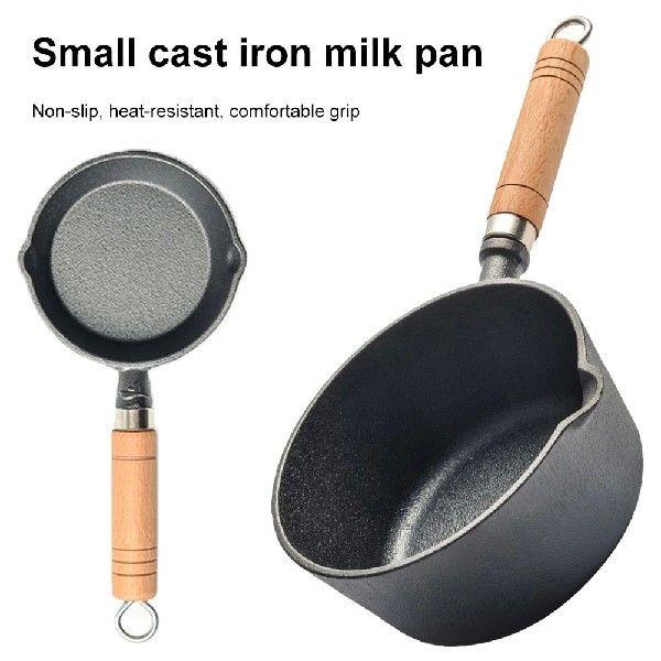 Cast Iron Mini Sauce Pan Non-Stick Hot Oil Pan Butter