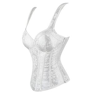 Steampunk Corset with Cup Lingerie Zipper Side Straps Overbu