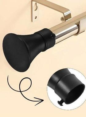 2 Pcs Nail Machine Cable Curtain Rod Decorative Head Black