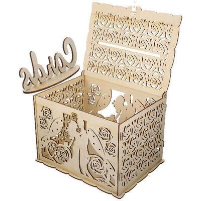 Sign-in Box Ornaments Wedding Card Boxes for Reception Wood