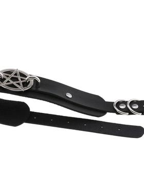 PU punk tendy star-shaped five-pointed star collar necklace