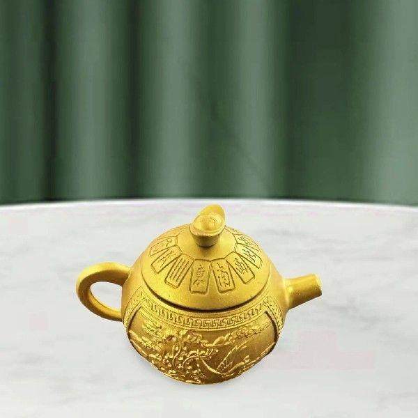 Small Teapot Sculpture Chinese Teapot Statue Handle Pot