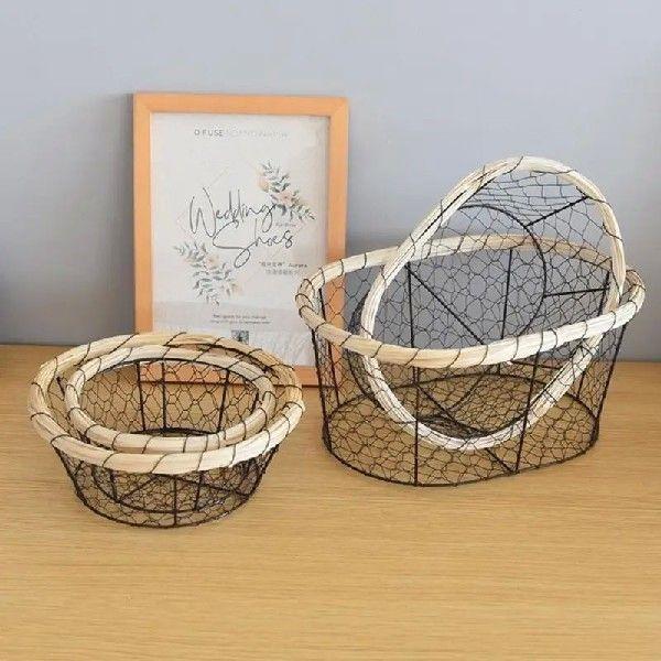 Modern Metal Snacks Storage Basket for Home and Office