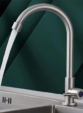 Kitchen Faucets Stainless Steel Single Cold Taps Swivel