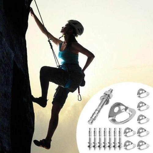 8Pcs Climbing Anchor Hangers Fixed Point Professional Steel