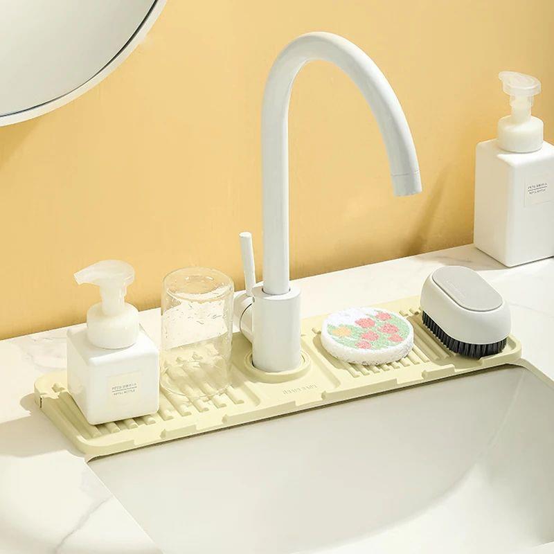 Kitchen Faucet Splash Pad Silicone Sink Faucet Raised Slope