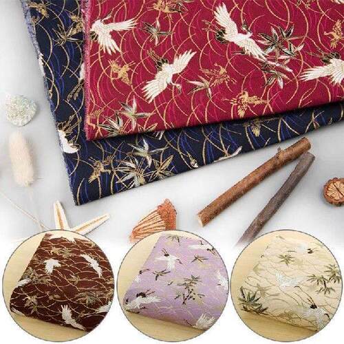 100*148cm Japanese style Crane Printed Fabric Poplin