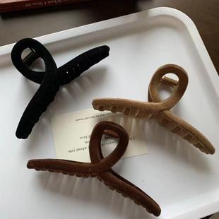 clip back Flocking hair shark head grabbing发夹 claw