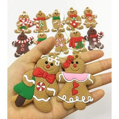 6/12Pcs Gingerbread Man Ornaments Christmas Decorations Tree