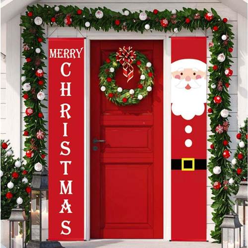 Christmas Door Decoration Merry Christmas Banner Decor for