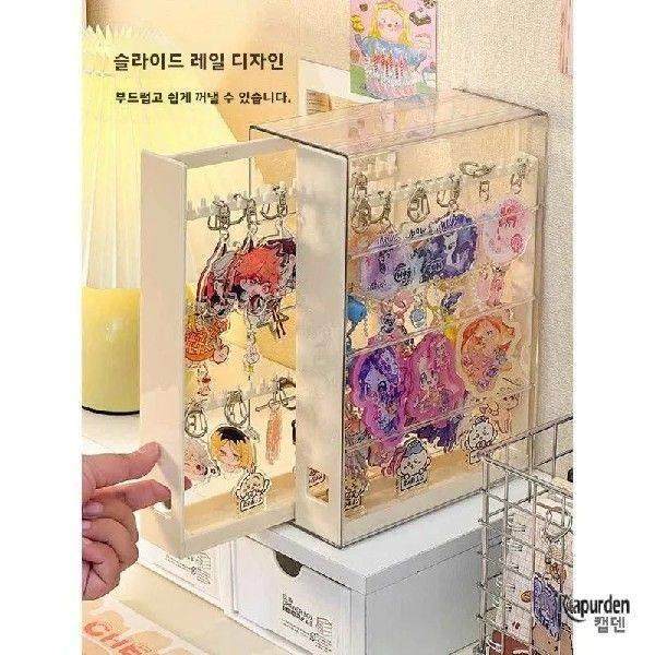 Keychain Storage Rack Pull-out Pendant Jewelry Display Box