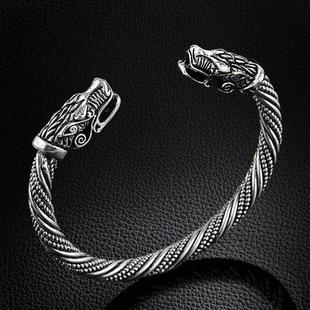 Wolf Arm Nordic Viking Bracel Torc Double Norse Fashion Ring