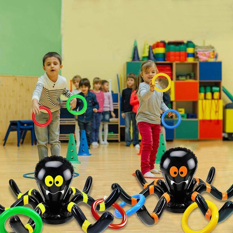 Halloween Toy Pvc Inflatable Spider Ring Inflatable Witch Ha