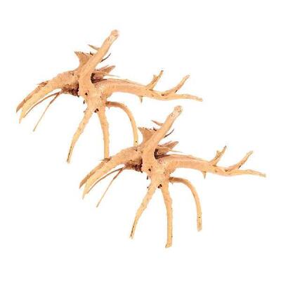 2 Pcs Tank Decorations Fish Sunken Wood Animal Rhododendron