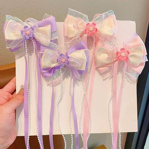 children style hair accessories long floating hair clips